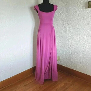 AFTER SIX Off -the -Shoulder Basque Neck Maxi Dress